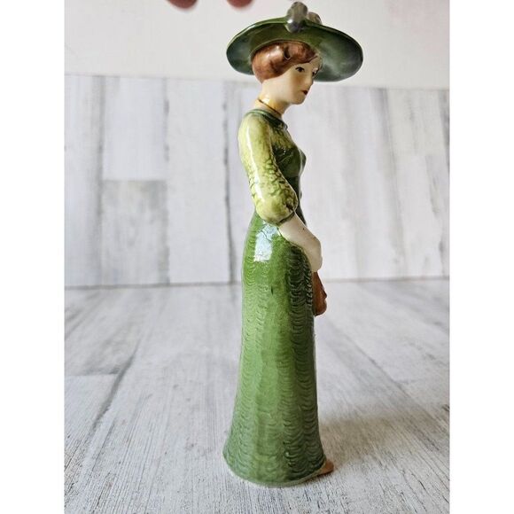 Goebel AS IS green lady Victorian 1628321 Germany figurine - Picture 6 of 9